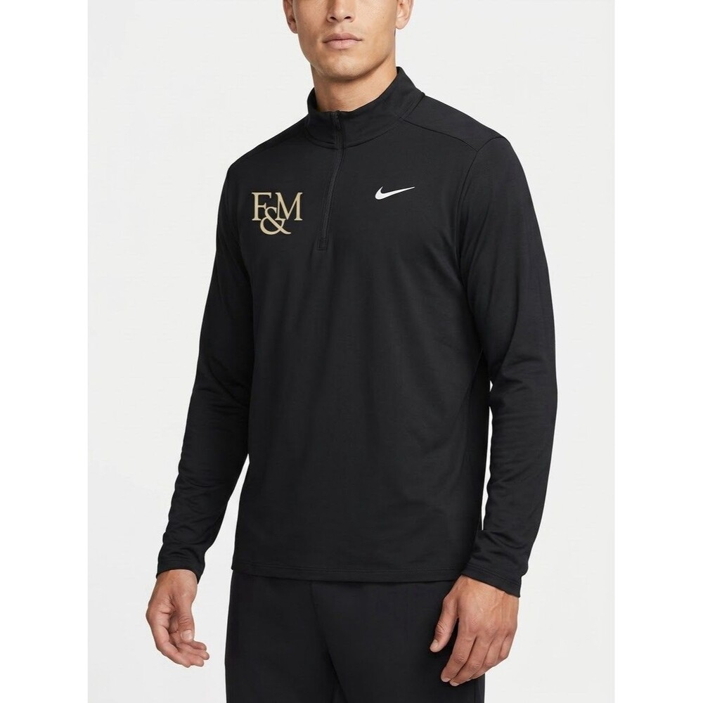Nike Mens Dri-FIT Running 1/2 Zip Pullover F&M Franklin Marshall Black 3XL NWT